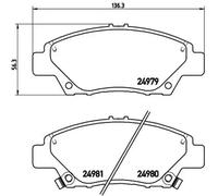 Plaquettes de frein P 28 050X BREMBO pour HONDA JAZZ III INSIGHT JAZZ IV JAZZ V