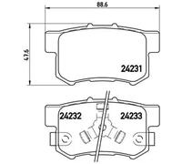 Plaquettes de frein P 28 051 BREMBO pour ACURA HONDA