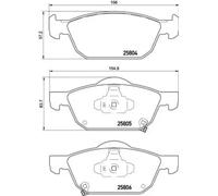 Plaquettes de frein P 28 076 BREMBO pour HONDA CIVIC IX CIVIC IX Tourer
