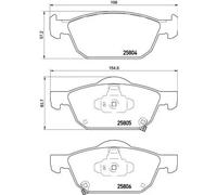Kit de plaquettes de frein, frein à disque BREMBO P 28 076X