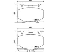 Plaquettes de frein P 28 079 BREMBO pour HONDA LEGEND IV