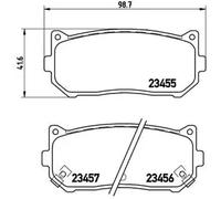 Plaquettes de frein P 30 008 BREMBO pour KIA CLARUS SHUMA I CARENS II Monospace