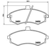 Plaquettes de frein P 30 020 BREMBO pour HYUNDAI KIA