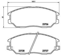 Plaquettes de frein P 30 028 BREMBO pour SSANGYONG HYUNDAI KIA