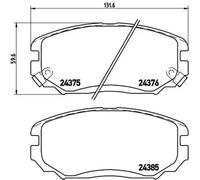 BREMBO - Jeu de 4 plaquettes de frein P 30 038 - Réf. P 30 038