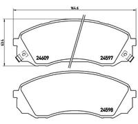 Plaquettes de frein P 30 041 BREMBO pour KIA HYUNDAI