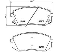 Plaquettes de frein P 30 056E BREMBO pour KIA SOUL II