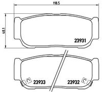 Plaquettes de frein P 30 057 BREMBO pour SSANGYONG KIA