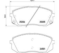 Plaquettes de frein P 30 093E BREMBO pour HYUNDAI KIA