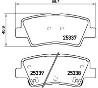 Kit de plaquettes de frein, frein à disque BREMBO P 30 094X