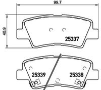 Plaquettes de frein P 30 101 BREMBO pour KIA HYUNDAI