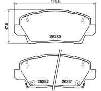 Jeu de 4 plaquettes de frein BREMBO P 30 125 - Réf. 1421155