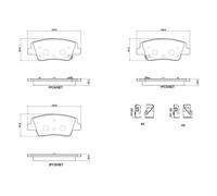 Plaquettes de frein P 30 152 BREMBO pour GENESIS HYUNDAI KIA