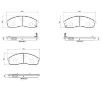 Kit de plaquettes de frein, frein à disque BREMBO P 30 155