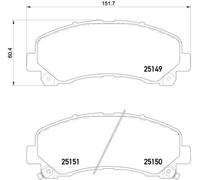 Brembo Plaquettes de frein P 34 007 avant pour ISUZU MAXUS
