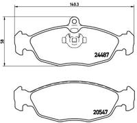 Plaquettes de frein P 36 017 BREMBO pour JAGUAR DAIMLER