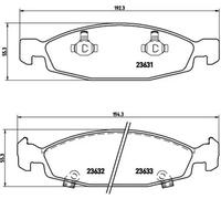 Plaquettes de frein P 37 005 BREMBO pour JEEP GRAND CHEROKEE II CHEROKEE