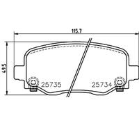 BREMBO P 37 020 Plaquette de Frein