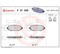 Plaquettes de frein P 37 026 BREMBO pour JEEP WRANGLER IV