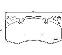 Jeu de 4 plaquettes de frein avant BREMBO P 44 023