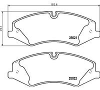 Plaquettes de frein P 44 024 BREMBO pour LAND ROVER RANGE ROVER IV DISCOVERY V