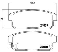 Plaquettes de frein P 49 035 BREMBO pour MAZDA RX-8