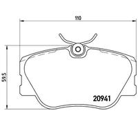 Plaquettes de frein P 50 008 BREMBO pour MERCEDES-BENZ 190 124 A trois volumes