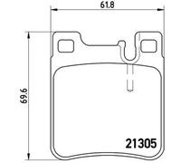 Brembo P50017 Plaquettes de Frein Arrière