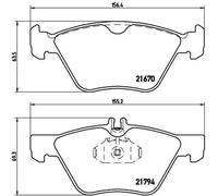 Plaquettes de frein P 50 026 BREMBO pour MERCEDES-BENZ CHRYSLER