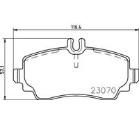 Plaquettes de frein P 50 047 BREMBO pour MERCEDES-BENZ VANEO