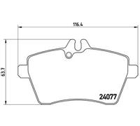 Plaquettes de frein P 50 054 BREMBO pour MERCEDES-BENZ