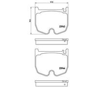 Brembo Plaquettes de frein avant P 50 062 - Jeu de 4