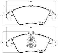Jeu de plaquettes de frein BREMBO P 50 069, avant
