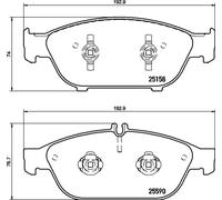 Plaquettes de frein P 50 106 BREMBO pour MERCEDES-BENZ CLASSE E Coupé