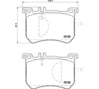 Plaquettes de frein P 50 111 BREMBO pour MERCEDES-BENZ CLASSE S SL