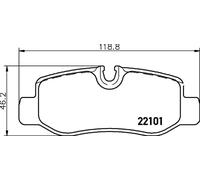 Brembo Plaquettes de frein P 50 126 – Jeu de 4 arrière