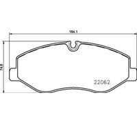 Brembo Plaquettes de frein P 50 129 Avant pour Mercedes‑Benz Vito/Mixto – Jeu de 4
