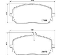 Plaquettes de frein P 50 152 BREMBO pour MERCEDES-BENZ CLASSE A CLA GLB GLA EQB