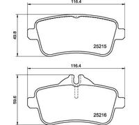 BREMBO P 50 156 Plaquettes de frein