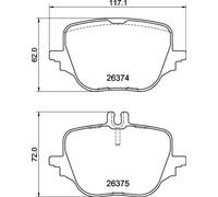 Plaquettes de frein P 50 169 BREMBO pour MERCEDES-BENZ CLASSE S CLASSE C T-MODEL