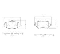 1x Kit de plaquettes de frein, frein à disque BREMBO P 50 176 convient pour