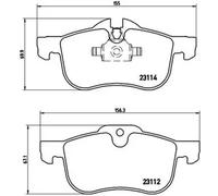 Plaquettes de frein P 52 017 BREMBO pour ROVER MG