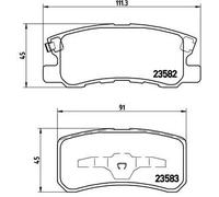 Plaquettes de frein P 54 031X BREMBO pour MITSUBISHI DODGE CHRYSLER JEEP CITROËN
