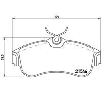 BREMBO - Jeu de 4 plaquettes de frein P 56 022 - Réf. P 56 022