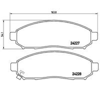 Plaquettes de frein P 56 059 BREMBO pour NISSAN PATHFINDER III NAVARA NP300