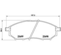 Plaquettes de frein P 56 094 BREMBO pour NISSAN INFINITI