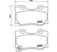 Plaquettes de frein P 56 095 BREMBO pour INFINITI NISSAN