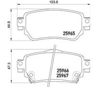 Plaquettes de frein P 56 098 BREMBO pour NISSAN RENAULT