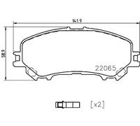 Plaquettes de frein P 56 099 BREMBO pour NISSAN RENAULT