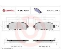 BREMBO P 56 104E Plaquettes de frein